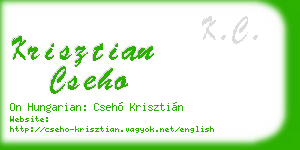 krisztian cseho business card